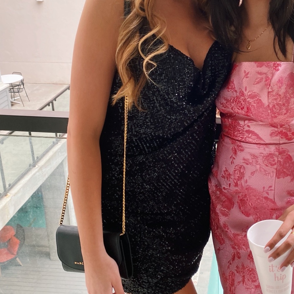 Black sequin dress